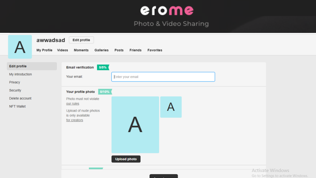 Your profile photo erome